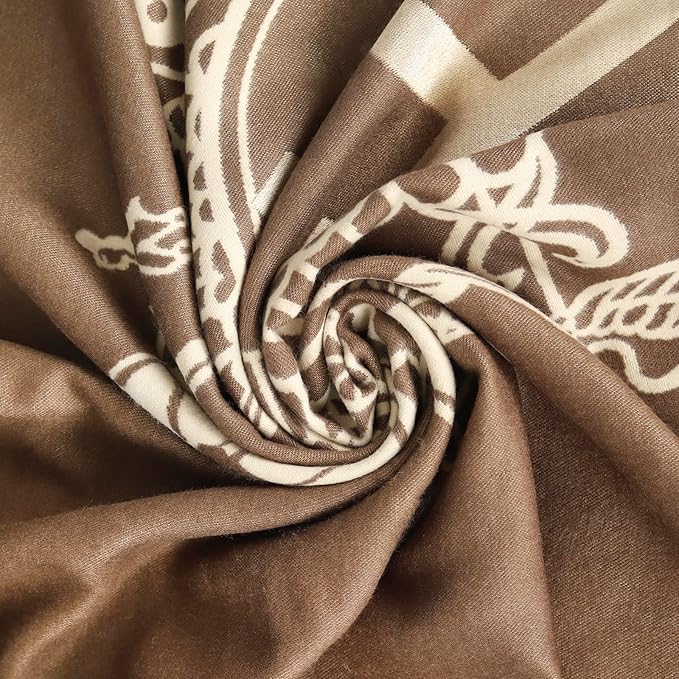 EXTREE Scarfs for Women Pashmina Silky Shawl Wrap for Evening Dressing Blanket Open Front Poncho Cape
