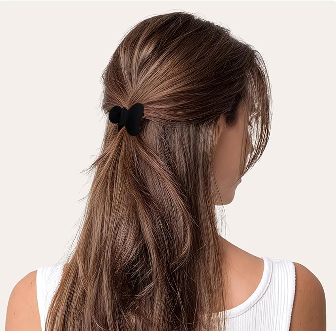 Matte Hair Clips for Women, 12 PCS Small Hair Claw Clips for Thin/Medium Fine Hair 1.6 Inch Banana Claw Clips 4 Style Non-Slip Cute Hair Accessories