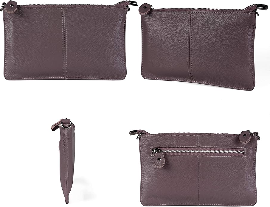 befen Genuine Leather Wristlet Clutch Wallet Purses Small Crossbody Bags for Women with RFID Blocking Card Slots