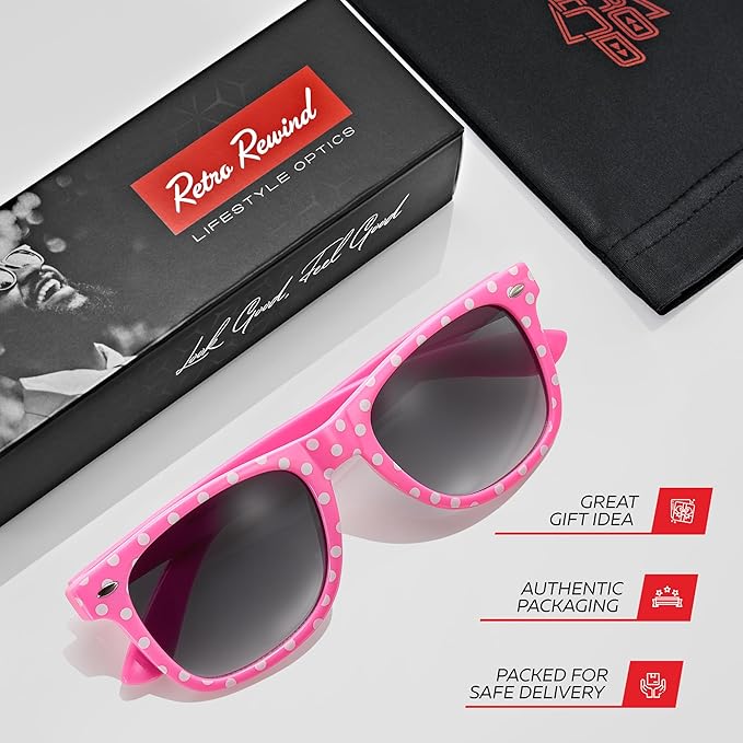 Retro Rewind Polka Dot Vintage Fashion Sunglasses for Women UV400