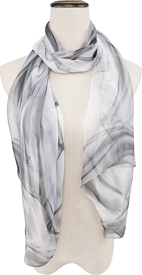 YOUR SMILE Ladies/Women's Lightweight Floral Print/Solid Color mixture Shawl Scarf For Spring Summer season
