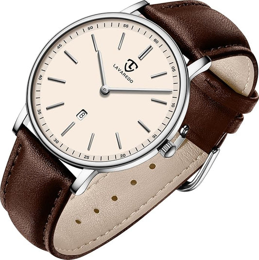 BEN NEVIS Watch, Mens Watch, Minimalist Fashion Simple Wrist Watch Analog Date with Leather Strap