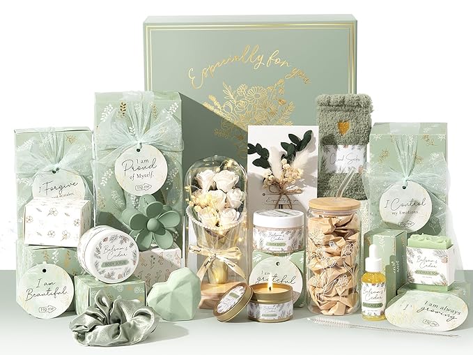 Valentines Gifts for Women & Teenage Girls, 10 Day Self Love Challenge to Unlock 10 Wrapped Spa Gift Baskets, Tween Teen Girl Trendy Stuff Bath Shower Sets Self Care Birthday Gifts Stocking Stuffers