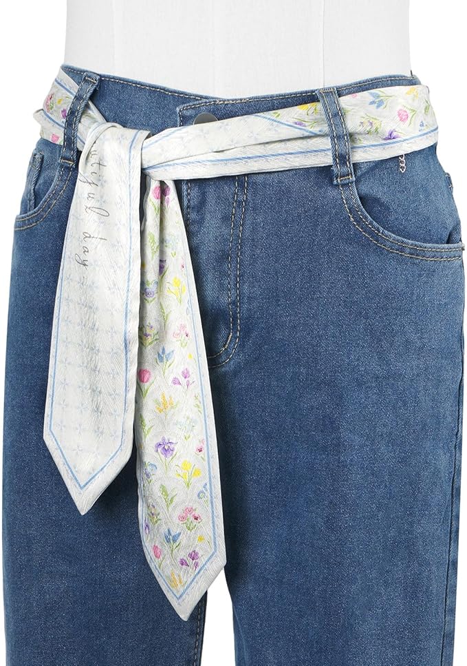 1 Pack Purse Scarf Handbags Skinny Twill Hair Scarves Narrow Neck Scarf Band Women Fashion Accessories Bag Charms