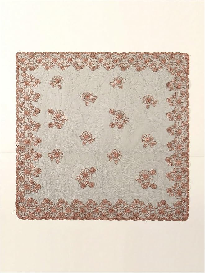 Floerns Women's Flower Embroidery Hair Scarf Headband Sheer Lace Hair Bandana