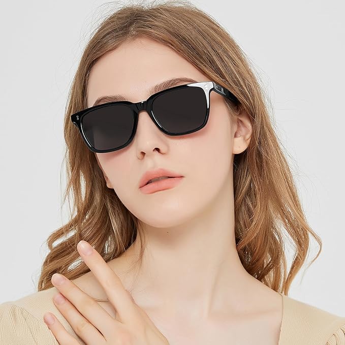 CARFIA Polarized Sunglasses for Women: Acetate, Small/Medium Size, UV400 Anti Glare CA5354