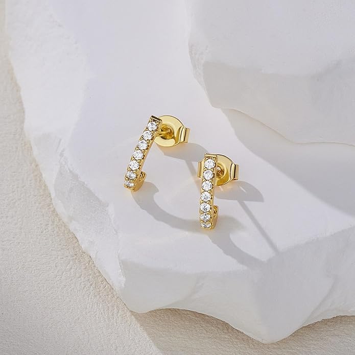 Gold Plated Statement Chunky Dangle Stud Earrings for Women, Gold Plated Hoop Knot Claw Earrings Tarnish Free Jewelry for Women Gifts
