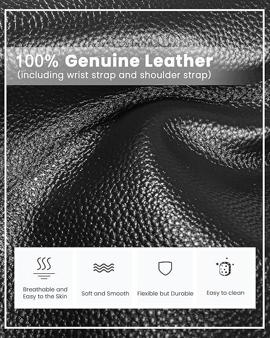 befen Genuine Leather Wristlet Clutch Wallet Purses Small Crossbody Bags for Women with RFID Blocking Card Slots