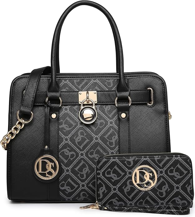 Dasein Handbags Purses Set for Women Top Handle Satchel Shoulder Bags Large Work Tote Bag with Matching Wallet