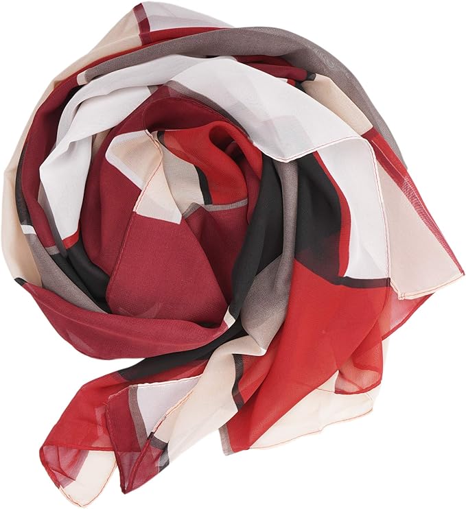 YOUR SMILE Ladies/Women's Lightweight Floral Print/Solid Color mixture Shawl Scarf For Spring Summer season