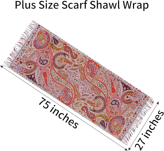 Scarf Shawl Wraps for Women Pashmina Soft Cashmere Scarf Printed Large Blanket Scarf Warm for Fall Winter