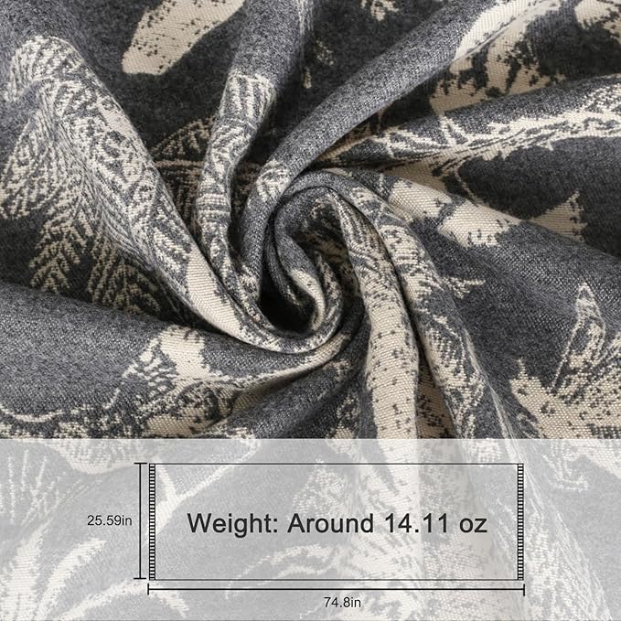 EXTREE Scarfs for Women Pashmina Silky Shawl Wrap for Evening Dressing Blanket Open Front Poncho Cape