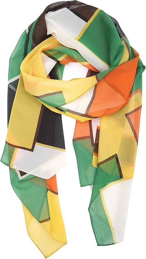 YOUR SMILE Ladies/Women's Lightweight Floral Print/Solid Color mixture Shawl Scarf For Spring Summer season
