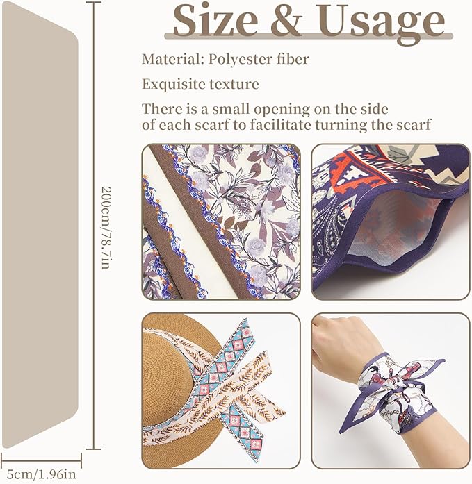 Solid Color Neck Scarf Purse Narrow Scarf Handbags Skinny Twill Hair Scarves Women Fashion Accessories Bag Charms