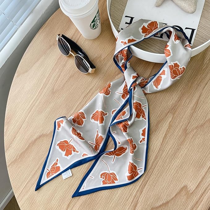 Hair Scarf for Women Silky Satin Headscarf Neck Scarves for Handbag Accessory