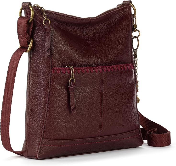 The Sak Lucia Crossbody Bag in Leather, Convertible Purse with Adjustable Strap