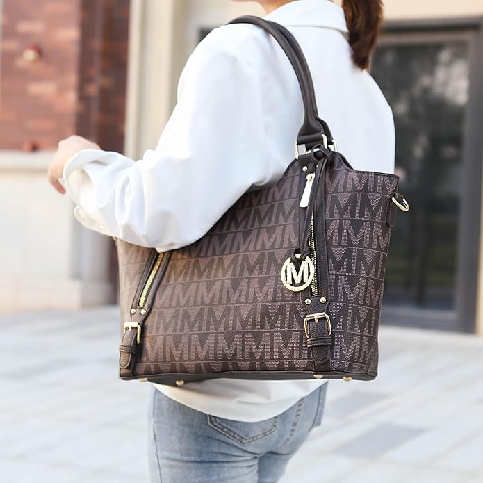 MKF Collection Tote Bag for Women Vegan Leather Shoulder Bag – Top-Handle Purse, Ladies Handbag by Mia K