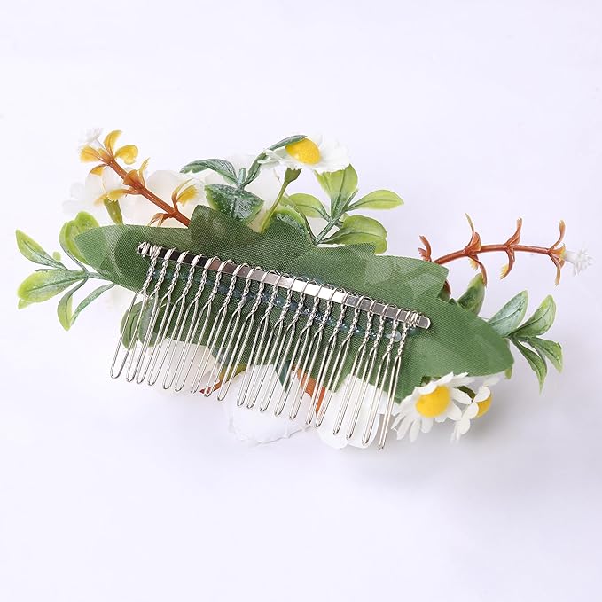 Flower Hair Clip for Women - Elegant Hair Accessory for Wedding, Party & Daily Wear (Ivory White)