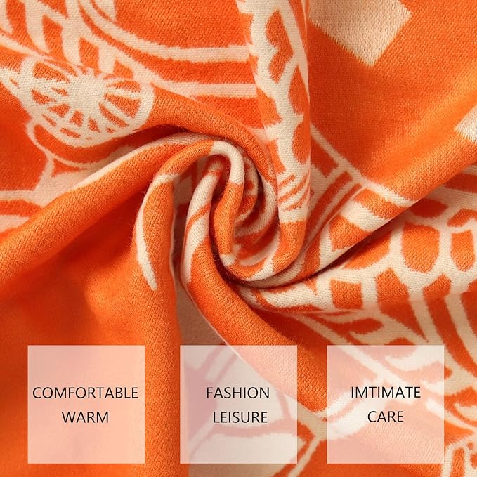 EXTREE Scarfs for Women Pashmina Silky Shawl Wrap for Evening Dressing Blanket Open Front Poncho Cape