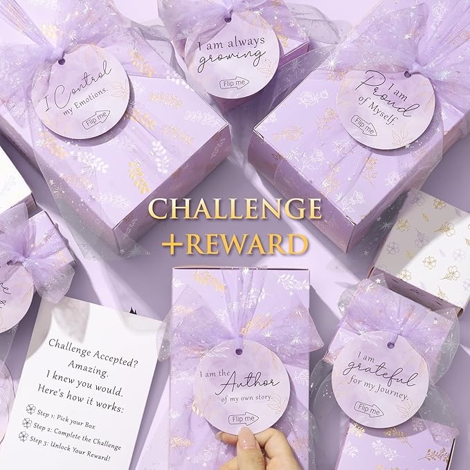 Valentines Gifts for Women & Teenage Girls, 10 Day Self Love Challenge to Unlock 10 Wrapped Spa Gift Baskets, Tween Teen Girl Trendy Stuff Bath Shower Sets Self Care Birthday Gifts Stocking Stuffers