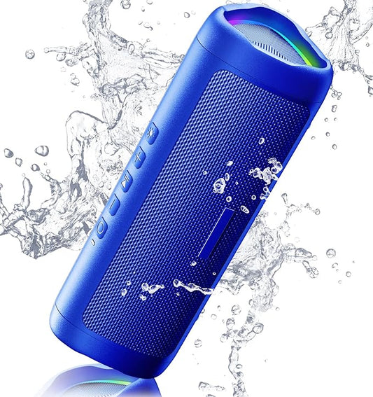 Bluetooth Speaker with HD Sound, Portable Wireless, IPX5 Waterproof, Up to 20H Playtime, TWS Pairing, BT5.3, for Home/Party/Outdoor/Beach, Electronic Gadgets, Birthday Gift (Blue)