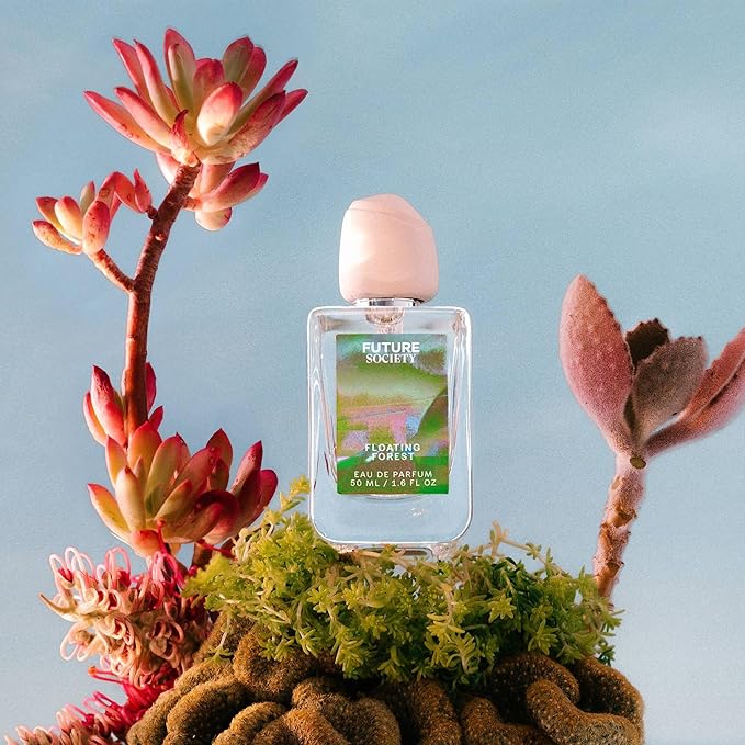 Future Society Floating Forest Perfume - Rich Aquatic Floral Eau de Parfum with Notes of Bergamot, Freesia, Rose & Mask - Luxury Perfume Inspired by Rainforests - Modern Unisex Fragrance - 50ml