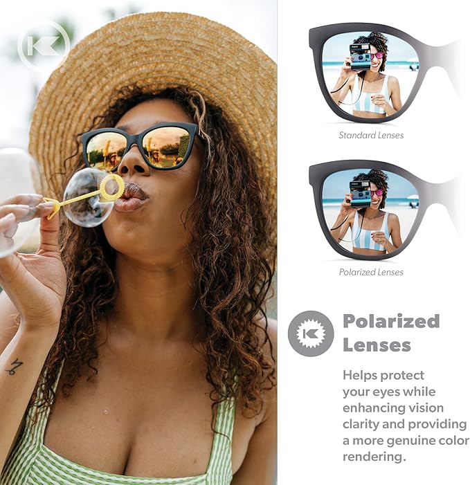 Knockaround Deja Views Polarized Sunglasses for Women & Men - Trendy Sunglasses - UV400 Protection
