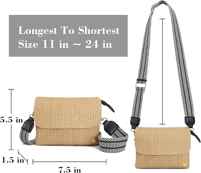 MINICAT Straw Small Summer Purses for Women Crossbody Purse Beach Bags for Everyday Cruise Travel Vacation Essentials | Straw, Small, Summer, for Everyday, Cruise, Travel, Vacation, Essentials