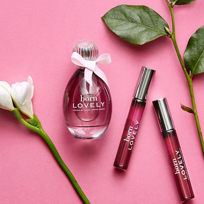 Born Lovely by SJP - Lush, Sweet, Elegant Amber Floral Eau De Parfum Fragrance for Women - Mandarin, Peony, Honeysuckle, and Freesia - Intense, Long Lasting Scent - 0.34 oz