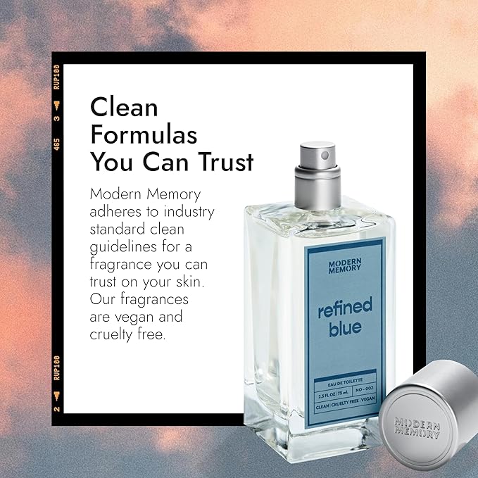 Modern Memory Refined Blue Eau de Toilette for Men, 2.5 fl oz - Notes of Bright Cirtrus, Ginger, & Rich Sandalwood