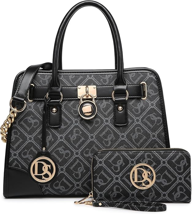 Dasein Women Handbags Top Handle Satchel Purse Shoulder Bag Hobo Bag Work Bag Set 2pcs