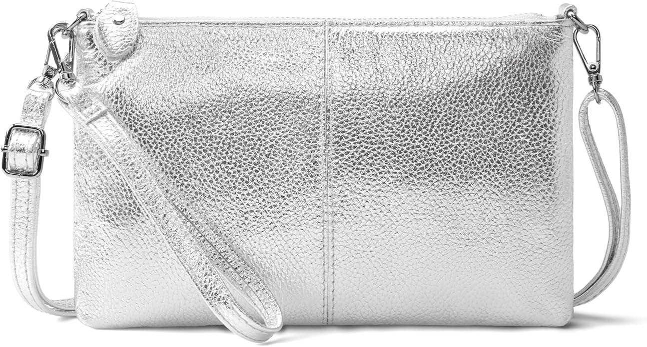 befen Genuine Leather Wristlet Clutch Wallet Purses Small Crossbody Bags for Women with RFID Blocking Card Slots