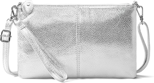 befen Genuine Leather Wristlet Clutch Wallet Purses Small Crossbody Bags for Women with RFID Blocking Card Slots