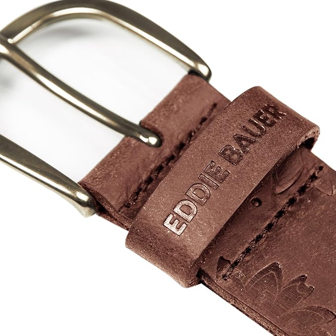 Eddie Bauer Women's Casual Leather Belts with Durable Metal Buckle