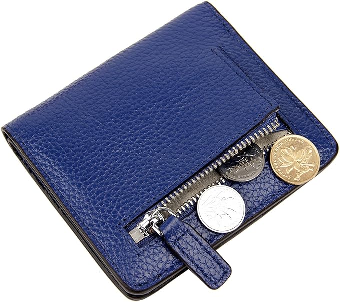 AINIMOER Small Leather Wallet for Women, Ladies Credit Card Holder RFID Blocking Women's Mini Bifold Pocket Purse