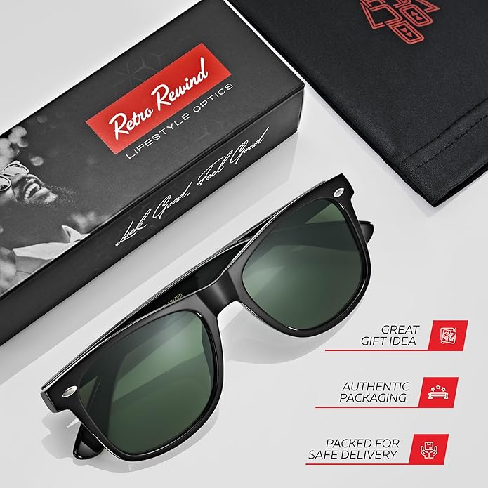 Retro Rewind Polarized Sunglasses for Men and Women - UV Protection Classic Sun Glasses