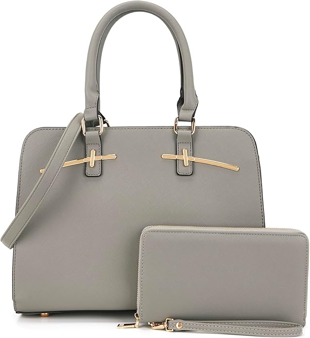 Purses for Women Handbag Wallet Tote Shoulder Hobo Bag Top Handle Satchel Purse Set 2pcs with 3 Compartments