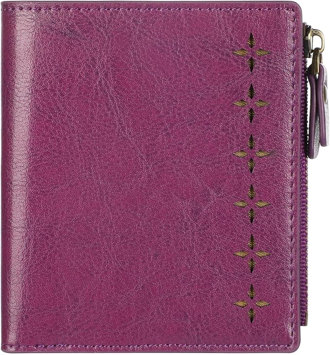 Lavemi Ultra Thin Small Compact Leather Womens Girls Wallets RFID Blocking Credit Card Holder for Women