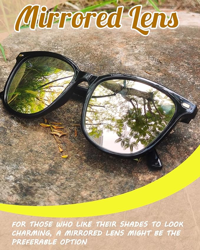 Myiaur Polarized Sunglasses for Women, Square Mirrored Trendy Shades with UV Protection Reduce Glare Sun Glasses