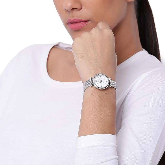 Fossil Women's Carlie Quartz Stainless Steel Three-Hand Watch