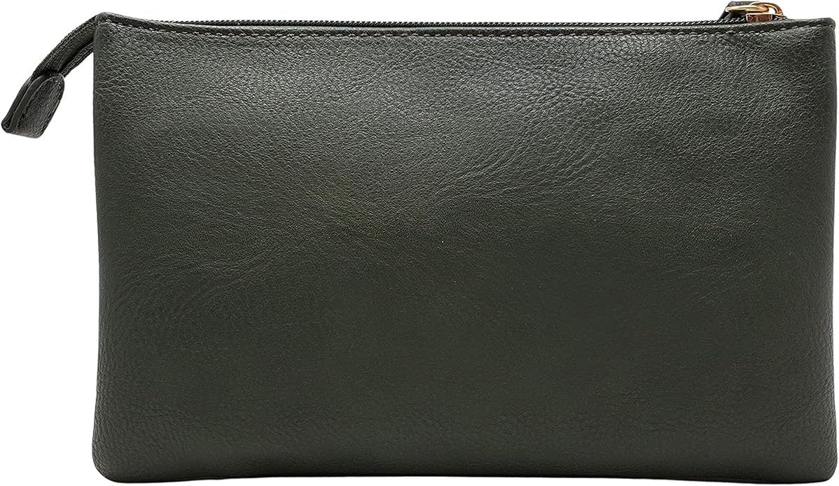 Solene Women's Lightweight Multi Compartment Wristlet Clutch Wallet Crossbody Bag