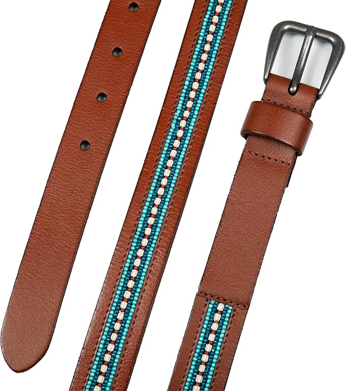 Lucky Brand Women's Western-Inspired Leather Belt | Classic | American Heritage | Casual | Vintage | Cowboy