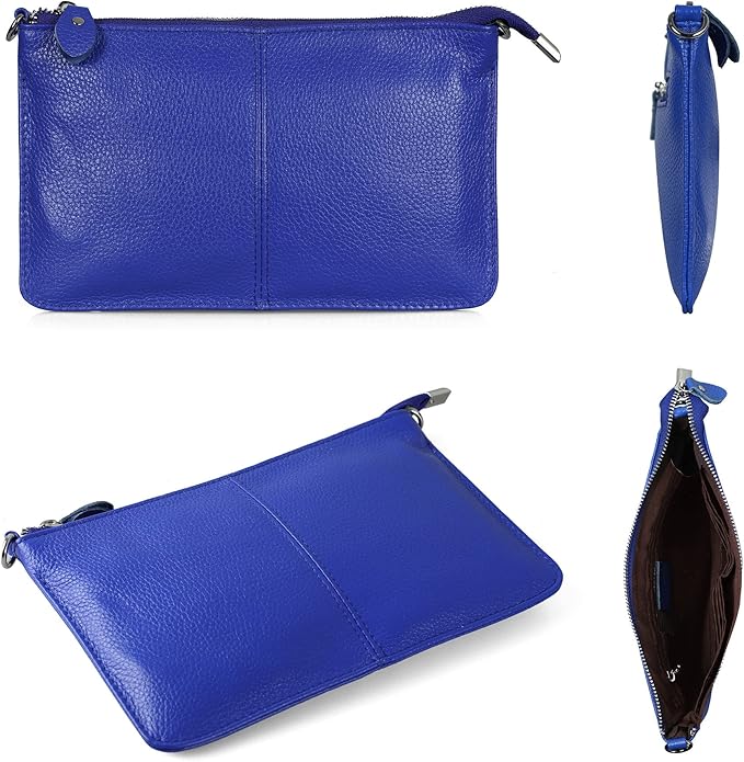 befen Genuine Leather Wristlet Clutch Wallet Purses Small Crossbody Bags for Women with RFID Blocking Card Slots