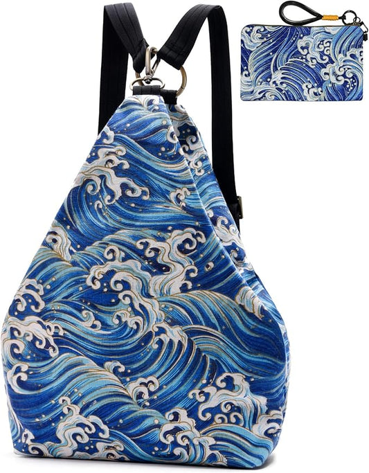 Black Butterfly Premium Backpack for Women, Bohemia Style Fashion Casual Daypack Backpack, Small Backpack Purse (13-blue Plus)