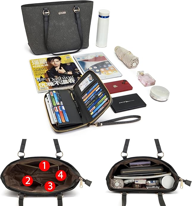 Purses And Wallets Set For Women Work Tote Satchel Handbags Shoulder Bag Top Handle Totes Purse With Matching Wallet