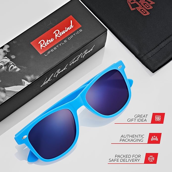Retro Rewind Polarized Sunglasses for Men and Women - UV Protection Classic Sun Glasses
