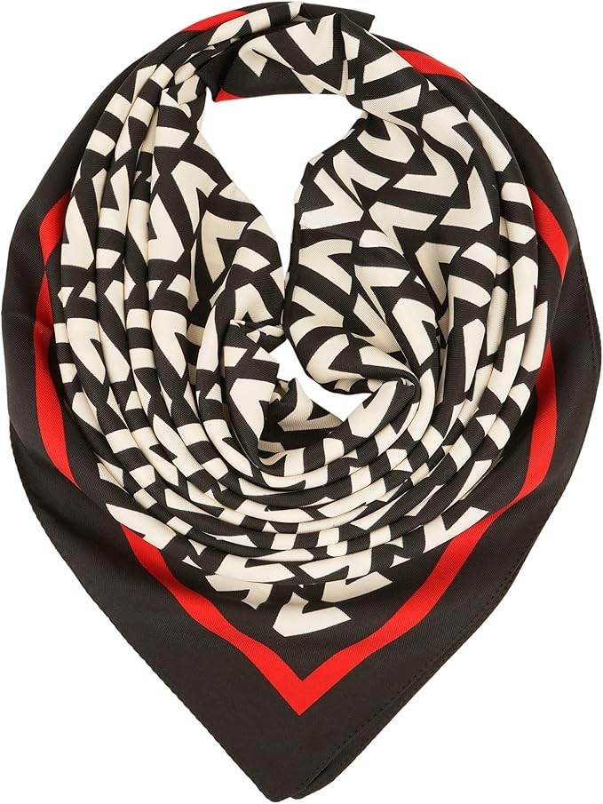 YOUR SMILE Silk Like Scarf Women's Fashion Pattern Large Square Satin Headscarf Headdress