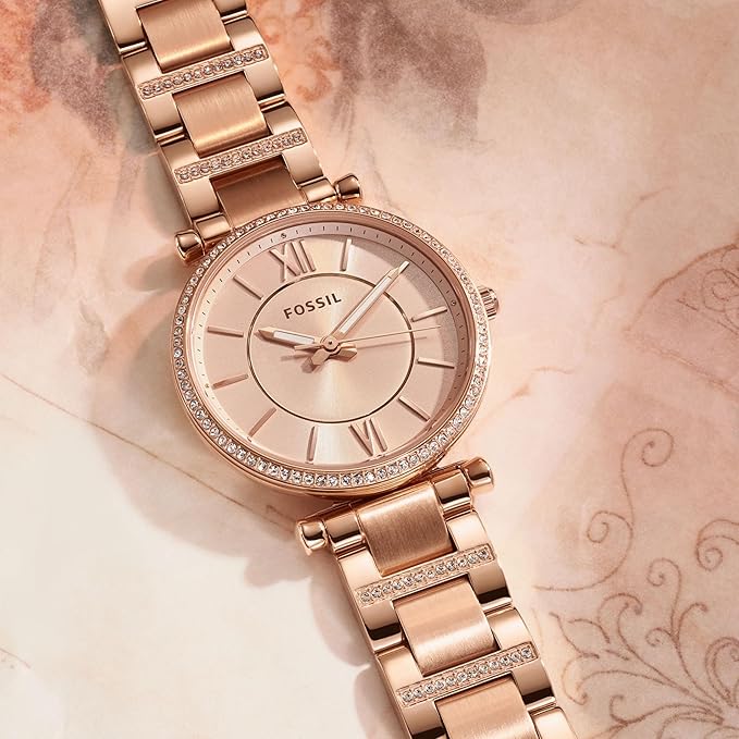 Fossil Women's Carlie Quartz Stainless Steel Three-Hand Watch