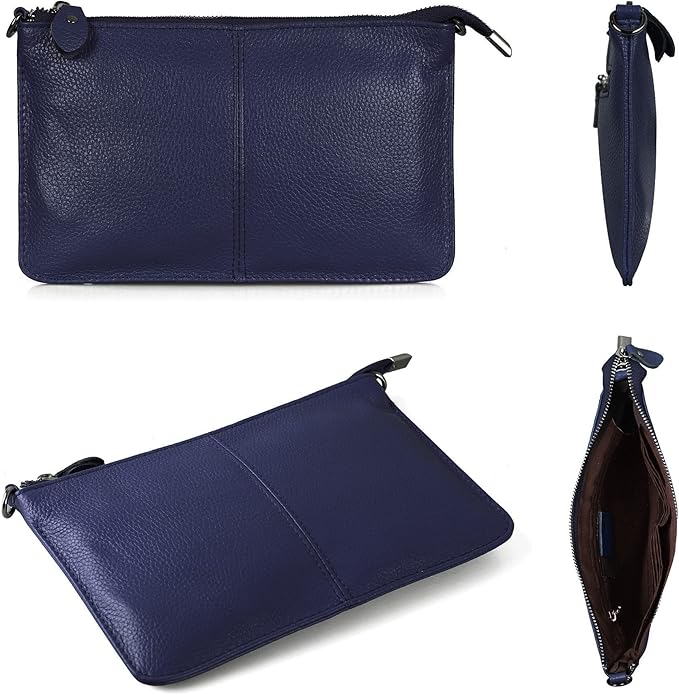 befen Genuine Leather Wristlet Clutch Wallet Purses Small Crossbody Bags for Women with RFID Blocking Card Slots