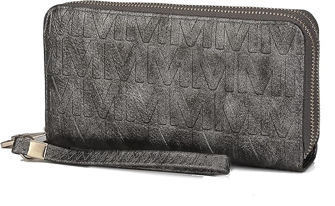 MKF Collection Wristlet Wallet for Women, Small Vegan Leather Credit Card Holder with Zipper Coin Pocket Wallet Purse Handbag By Mia K